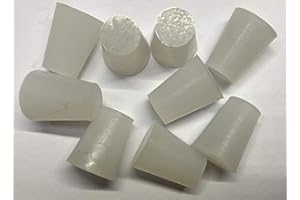 dexierp Fuerza de protección # 00 Tapón de tapón para Orificio de 1/2 "17/32" 12-14 mm (Paquete de 25) Apertura de Botella de Tubo 9/16-12 UNC 9/16-18 UNF Pintura de Tuerca de Rosca M14