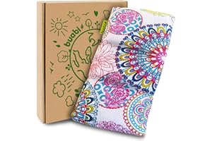 BUABI Wärmekissen für die Mikrowelle (30 x 18 cm), weicher Duft nach Lavendel, mit abnehmbarem Bezug, für Schmerzen im Nackenbereich, Rücken, Kollisionen (Mandalas)
