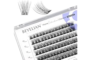 BEYELIAN Cluster Lashes, Individual Lash Clusters 84 Pcs, 10-16mm C Curl DIY Eyelash Extension Super Thin Band Resuable Soft Glue Bonded Lash Extensions (Style3 0.07 Mix Black Band)