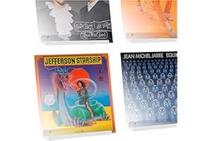 Hudson Hi-Fi LP Vinyl Record Wall Display Shelves - White Pearl - Display Your Daily Listening in Style - Four Pack