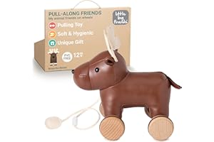 Little Big Friends Pull Along Friends | Pull Along Toy for Baby | Traditional Toys | Easy to Clean | Bruce The Moose