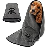 Elite Paws® UK: Ultra-Absorbent Luxury Dog Towel, Thicker Than Most, Super Soft Microfibre, Dries Pets Quickly, Large 140x70c