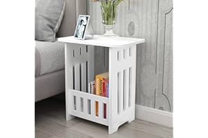 ‎DHOUSE Dhouse Nachttisch Weiß 32x26x40cm Beistelltisch Nachtkommode Kommode Ablagetisch Quadratischer Modern für Wohnzimmer Schlafzimmer