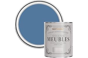 Rust-Oleum Peinture Bleue pour Meubles Chalky, Mat Effet Poudré - Soie Bleue 750ml