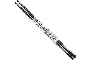 Tama 5B-F-BS Bacchette da tamburo Red Rhythmic Fire (ø 15mm x 406mm), colore: Nero