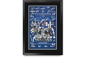 HWC Trading Everton Last Goodison Park Game Printed Memorabilia Signed Autograph Poster for Football Fans and Supporters - A3 Framed