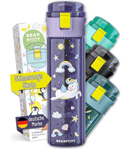 ZOUNICH Tritan Wasserflasche Mit Zeitmarkierung – BPA-frei, 907 Ml / 680 Ml, Auslaufsicher, Mit Motivationsspruch