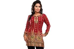 MAPLE CLOTHING Indische Frauen Kurti Tunika Top Bluse Bedruckte Indien Kleidung