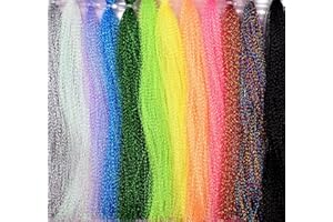 PHAD FISHING 10 Mehrere Farben Crystal Flash Line für Fliegenfischen Fliegen Binden Materialien