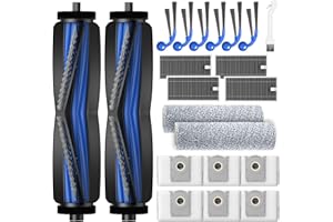YONEENAIR 21 Stück Zubehör Kompatibel mit ECOVACS DEEBOT T80 Omni Saugroboter, mit 2 Hauptbürste, 6 Staubbeutel, 2 Roller Wischwalze, 4 Filter, 6 Seitenbürsten, 1 Reinigungswerkzeug, T80 Omni Zubehörset