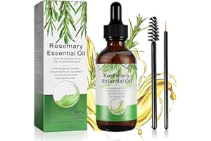 GOFLORDEN Rosemary Oil for Hair Growth, Rosemary Essential Oils for Hair Loss & Skin Care, Strengthens Hair, Nourishes Scalp, Light Weight, Non Greasy, Improves Scalp Circulation 60 ml for Unisex