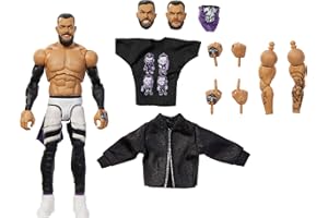 Mattel WWE Ultimate Edition figurka i akcesoria, zestaw kolekcjonerski Finn Balor 15,2 cm, wymienne główki i dłonie, 30 punktów artykulacji
