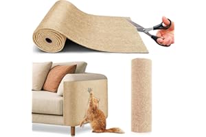 MITTOKONNEL Film Anti Griffures Autocollant pour Canapé，200x40 cm， Protection pour Meubles Contre Chats， Tapis et Ruban Griffer pour Chat (Kaki)