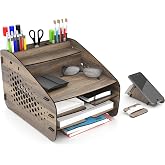Design Otto Medium Hexa Masa&uuml;st&uuml; Organizer Ceviz