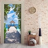 3D Türfolie Flugzeug & Berge - Selbstklebende Fototapete 77x200cm Für Zimmertüren