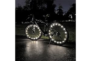 HULG LED Roue Lumières Lot De 2, Rayons De Roue Vélo pour VTT VTC Bicyclette Adultes Et Enfants, Lampe à LED Étanche à Néon à Pneus avec 3 Modes Clignotants