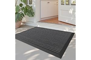 DEXI Dörrmatta 50 x 80 cm, Smutsfångare Dörrmattor Halkfria, Fläck- och Blekningsbeständiga, Låg Profil, Lätt att Rengöra Ent
