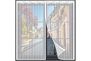 YSJYYHP Magnetic Window Fly Screen Net,145x195cm Mosquito Magnetic Window Screen,Fly Screen Mosquito Magnetic Window Screen,for French Doors/Sliding Glass Doors/Patio Doors