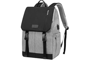 LOVEVOOK Mochila Portatil Mujer Hombre 15.6 Pulgadas Mochila Escolar Adolescente con Puerto USB Bolso Mochilas Antirrobo Mujer Casual Laptop Backpack Impermeable para la Universidad Viaje Trabaj