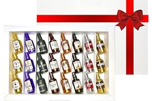 WIKIMARK Botellitas de Chocolate Anthon Berg Rellenas de Vodka, Whisky, Bourbon, Licores, en Caja Regalo con Lazo Rojo Para Navidad, Enamorados, Cumpleaños o Día del Padre.