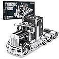 Piececool 3D Puzzles for Adults Metal Car Model Kits - H909 Heavy Truck Head Tractor Metal Model Building Kit, Home Decoration Challenging 3D Puzzles DIY Assembling Crafts Great Gifts