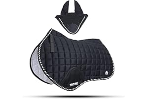 GALLOP SHOP Sottosella Numnah - Sottosella per saltare a contatto ravvicinato, colore: Nero