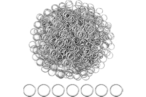 TOAOB THE ONE AND ONLY BABY TOAOB 500pcs Anneaux de Saut Ouvert de Jonction Jump Rings en Acier Inoxydable Argent 10mm Connecteur de Bijoux Chaine Links pour Fabrication de Bracelet Collier Loisirs Créatifs