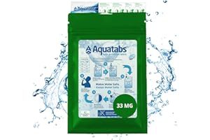BLUE AHEAD Aquatabs NaDCC 33 MG x 80 water purification tablets for drinking, sterilising purifying neutralising cleaning suspect and contaminated water 1 purifier tablet = 5 litres (1 Pack)