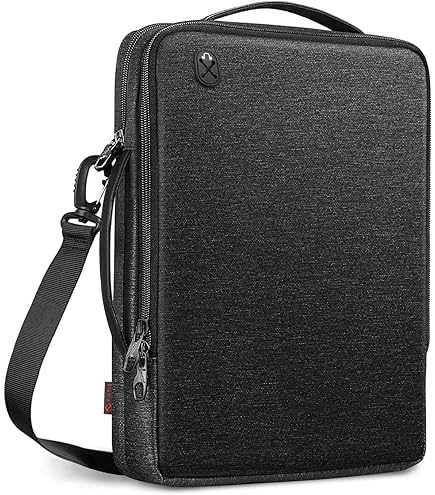 Zainetto Ibrido 4 In 1 Per Laptop 15.6 Pollici: Custodia In Neoprene Con Tasca Porta Accessori - 4