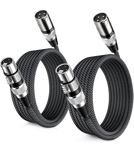 2 Cavi XLR 5m - 3 Pin Maschio/Femmina Per Microfoni, Altoparlanti E Mixer Audio - Foto 5