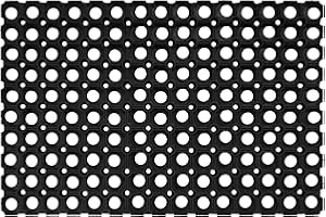 andiamo Fußmatte aus Weichkautschuk - Fußabtreter Hauseingang - Gummimatte im Außenbereich - pflegeleicht, wetterfest und zuschneidbar - Fallschutzmatten Outdoor - Schmutzfangmatte 40 x 60 cm Schwarz