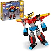 LEGO&reg; Creator 3&rsquo;&uuml; 1 Arada S&uuml;per Robot 31124-7 Yaş ve &Uuml;zeri i&ccedil;in Oyuncak Robot, Jet U&ccedil;ağı ve Ejderha Modeli İ&ccedil;eren Oyuncak Yap