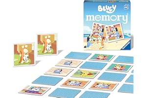 Ravensburger Bluey Mini Memory Game - Matching Picture Snap Pairs Game For Kids Age 3 Years and Up