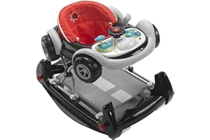 MY CHILD MyChild Coupe 2-in-1 Baby Walker Black - Activity Centre Baby Walker - Easy compact fold Frame for Storage - 6 Months + Anti Fall Blocks for Extra Safety and 3 Height Adjustment