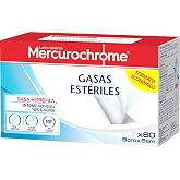 MERCUROCHROME Sterile Pads, Protection, Economic Format, 60 Units | #1 First Aid Brand in France, 100% Cotton, Absorbent, 100