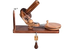 Hind Handicrafts - Avvolgitore per gomitoli in legno lavorato a mano naturale, lavorato a mano, per maglieria (multi legno – 1)