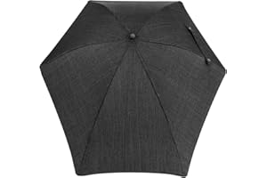 Uwelliky Ombrelle Universelle pour Poussette, Parasol Anti UV 50+ pour Landau, Flexible et Orientable, Diamètre 78 cm, Fixation pour Tube Rond ou Oval, avec Clip pour Fauteuil Roulant Poussette