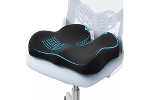 A-Pce Memory Foam Seat Cushions for Tailbone Pain Relief, Office Chair Cushion, Ergonomic Coccyx Cushion for Home, Office, Car and Wheelchair, Car Seat Cushions for Driving, Black