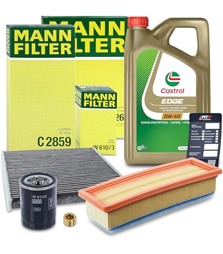 ATEC Inspektionspaket Für Fiat Panda - Ölfilter, Luftfilter, Innenraumfilter + Ölablassschraube