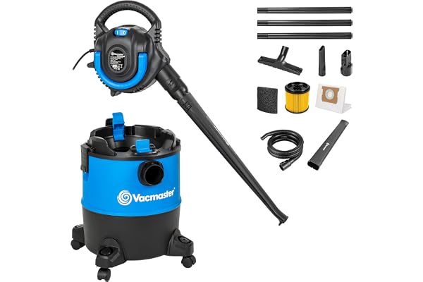 Vacmaster VBVB1223PF 1200W 23L Aspirateurs Eau et poussière avec ou sans Sac,Souffleur Amovible,pour Maison, Cuisine, Tapis, Voiture