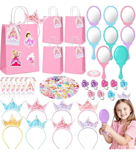 Kit Anniversaire Frozen Princesse Elsa – 8 Couronnes, Baguettes, Bracelets, Ballons – Pour Fille 3-6 Ans - 2