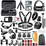 JOYBOY Kit di Accessori per Action Camera 54-In-1 Fascia da Testa per Action Camera + barra di galleggiamento + custodia impe