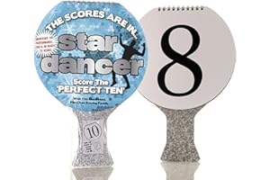 Boxer Gifts Star Dancer Punktacja Wiosło | Be a Judge & Play Along with TV Talent Shows | Zabawa dla całej rodziny, srebrny, jeden