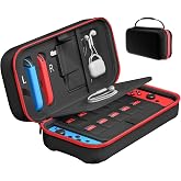 Fenolical Carrying Case Compatible with Nintendo Switch/OLED - Fit for Joycon and AC Adapter, Portable Hard Shell Pouch Carry