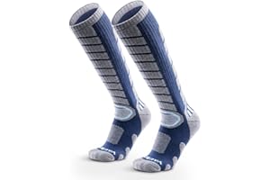 WEIERYA 2 PAAR Skisocken, Thermische Gepolsterte Kniestrümpfe für Skifahren, Snowboarden, Outdoor Wintersport