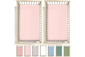 Bunnyjik Gots Organic 2 x Snuz Pod 4 and Snuzpod 3 Compatible Fitted Sheets – Double Thickness - Ultra Soft 100% Organic Cotton - Snuzpod 4 Fitted Sheet 40x76 Snuzpod Crib Sheets