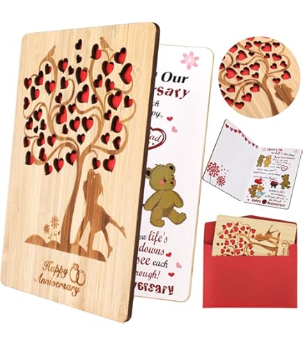 Wooden Anniversary Card With Jigsaw Puzzle Piece "I Found My Missing - View #10