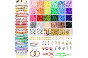 Dazhqp Friendship Bracelet Making Kit for Girls, 4200 pcs Clay Beads Bracelet Making Kits for Jewelry Making with Letter Beads and Charms Gift for Girls Ages 6-12