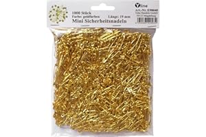YLINE 1000 imperdibles pequeños dorados de aprox. 19 mm, E90040