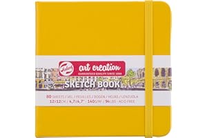 Talens Art Creation Skizzenbuch - Goldgelb - 12x12 cm - 140g - 80 Blatt - säurefreies Zeichenpapier